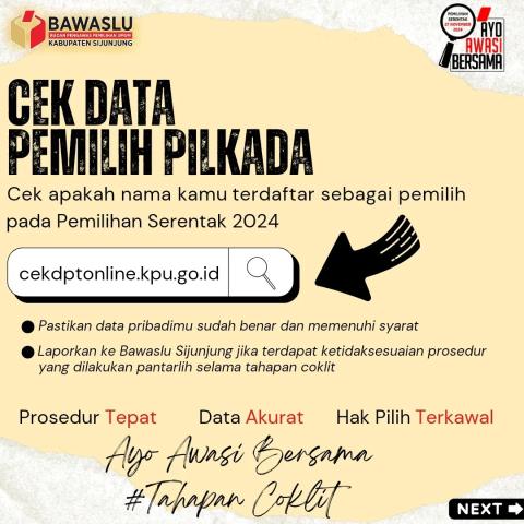 CEK DATA PEMILIH PILKADA